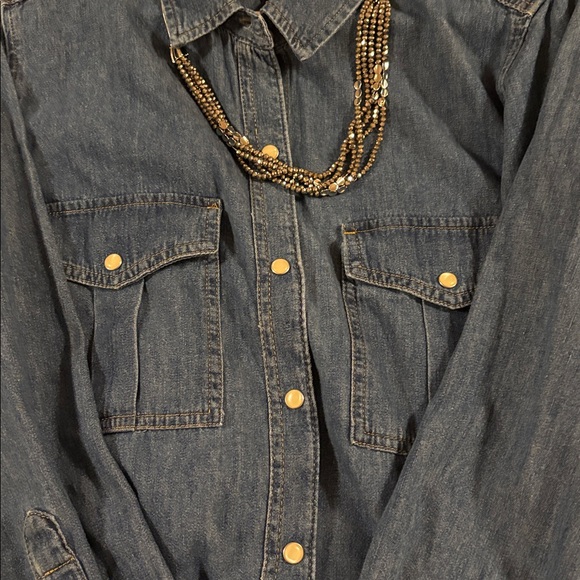Classic GAP Blue Denim Shirt Dress - Picture 3 of 5